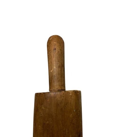 Vintage Antique Hand Turned Rolling Pin Primitive - Picture 9 of 14